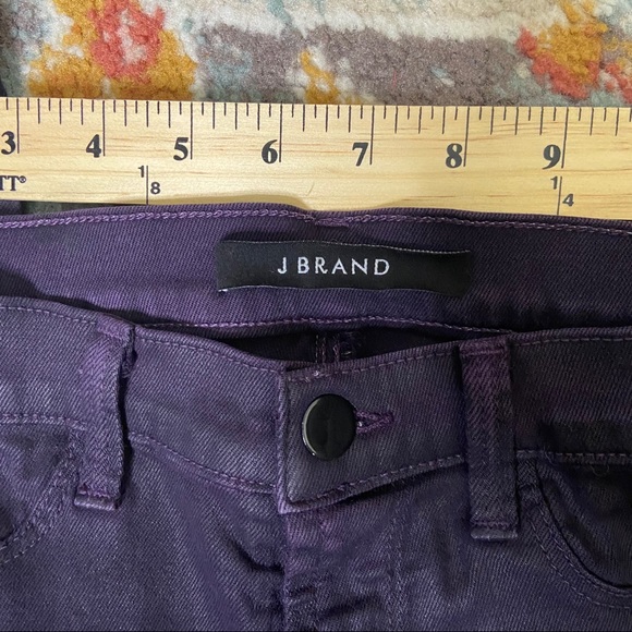 🌹J Brand Purple Skinny Jeans Womens 27 Maria Lacquered Denim Pants Bold Dark - Picture 7 of 9